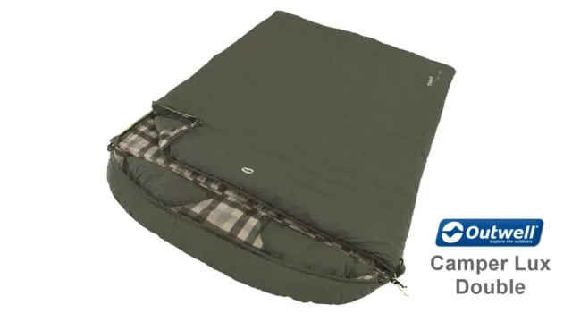 Outwell Camper Lux Sleeping Bag - Double - 100% Cotton liner - Lovely & Cosy