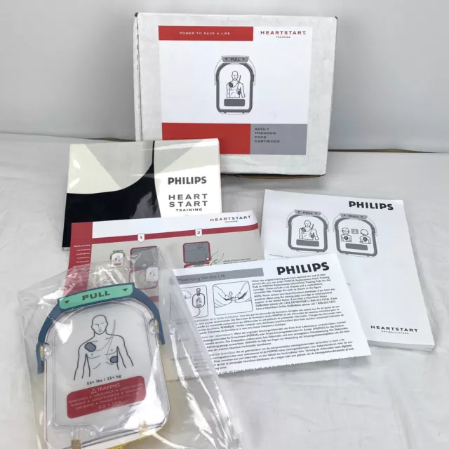 Philips Heart Start Adult Training Pads Cartridge M5073A and Guide M5090A