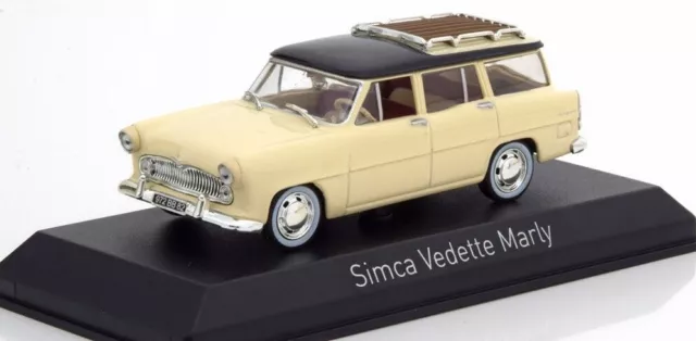 NOREV, SIMCA Vedette Marly station wagon 1957 cream black roof, 1/43, NOREV57...