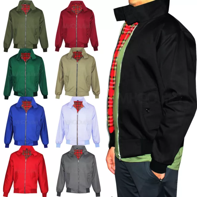 Harrington Jacket Men's Classic Vintage Retro Scooter 1970'S Bomber Trendy Coat