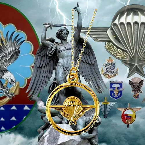 2°REP - Medaille pendantif avec brevet militaire parachutiste (Légion & Armées)