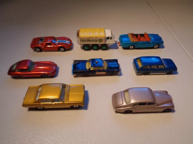 Coches Matchbox/lesney/husky 1969/1970. Lote de 8 autos. Usados/algunos en excelente estado.