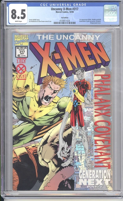 Uncanny X Men #317 CGC 8.5 WHITE Pages (Marvel,Oct 1994) Foil Edition