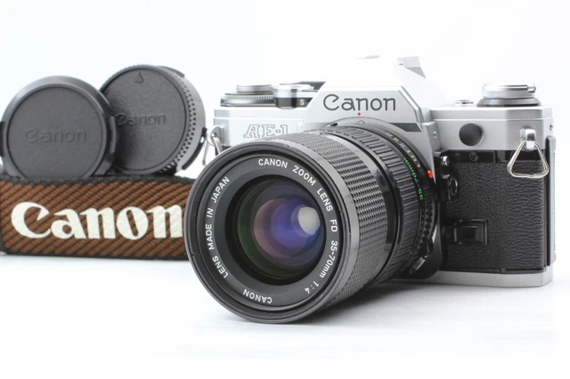 【EXC+5 / STRAP】 Canon AE-1 35mm SLR Film Camera New FD NFD 35-70mm F4 Lens Japan