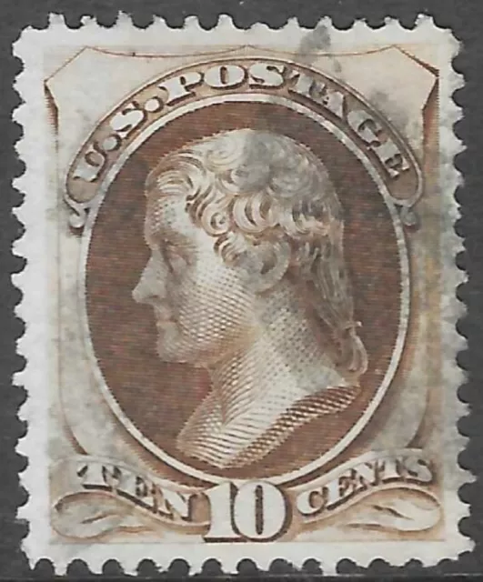 Scott 161   Used  10c Jefferson   1873   CBNC Issue     Beautiful Stamp!!!