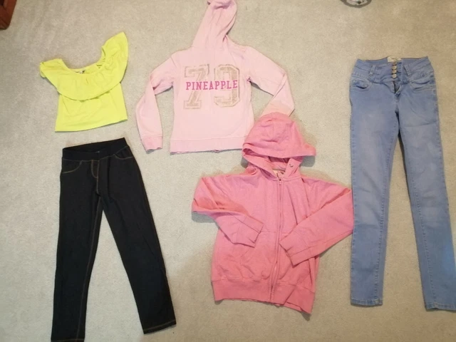 Girls Clothes bundle 8-11 Years New Look Pineapple Skinny Jeans Hoodie Leggings