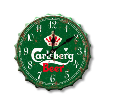 BIRRA REGALO TAPPI A CORONA Orologio da parete uomini pub festa gag per 32 TAPPI COPERCHIO 