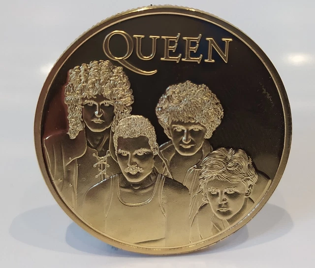 QUEEN ROCK BAND Gold Coin Freddie Mercury Bohemian Rhapsody Dont Stop