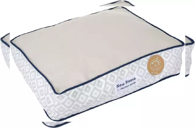 Now House for Pets by Jonathan Adler Grey Diamond Cushion Dog Bed, Small