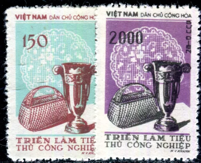 VIETNAM NORD 1958 75-76 ungummiert TADELLOS SATZ (08029