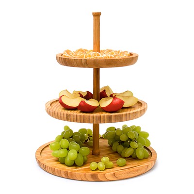 fanquare 3 Pezzi Alzata in Porcellana per Frutta e Dolci Frutta Piastra Supporto Verde per Compleanni Matrimoni e Natale Alzata Per Torta in Stile Vintage 