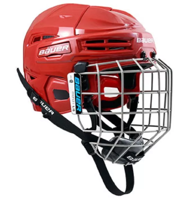 Bauer IMS 5.0 Helm Combo (inkl. Gitter) rot Bauer Farbe CCM-Helm-Tacks-Größe