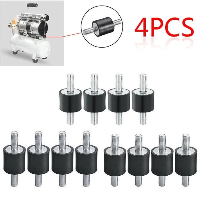 4X Double Filetage Mâle Caoutchouc Choc Amortisseurs Anti Vibration Silentblock