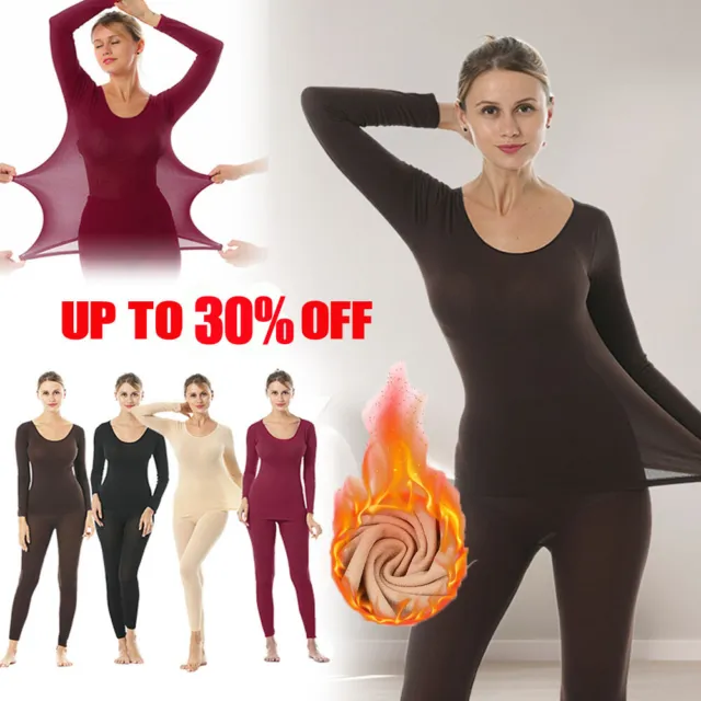 Thermal Underwear Set for Women Winter Keep Warm Suit Long Sleeve Top Clothing