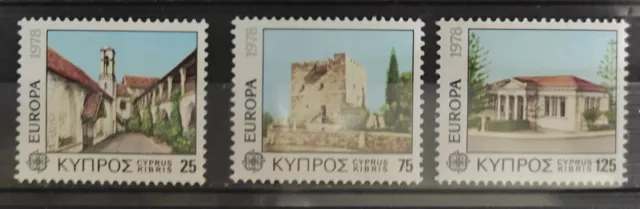 Cyprus 1978 SG502-4 EUROPA, CEPT MNH