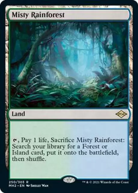 MRM FR/VF For�t pluviale embrum�e - Misty Rainforest MTG Magic MH2