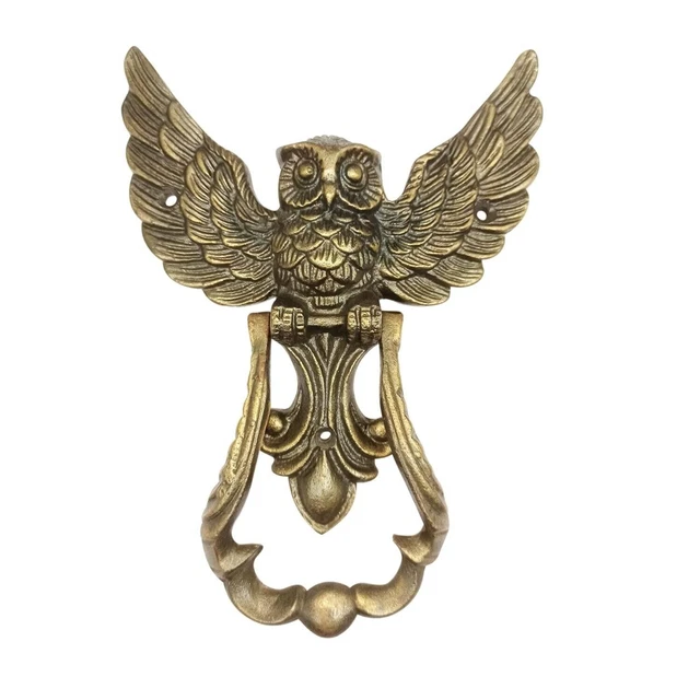 Heurtoir de porte en forme de hibou pour porte principale, taille 7 pouces,...