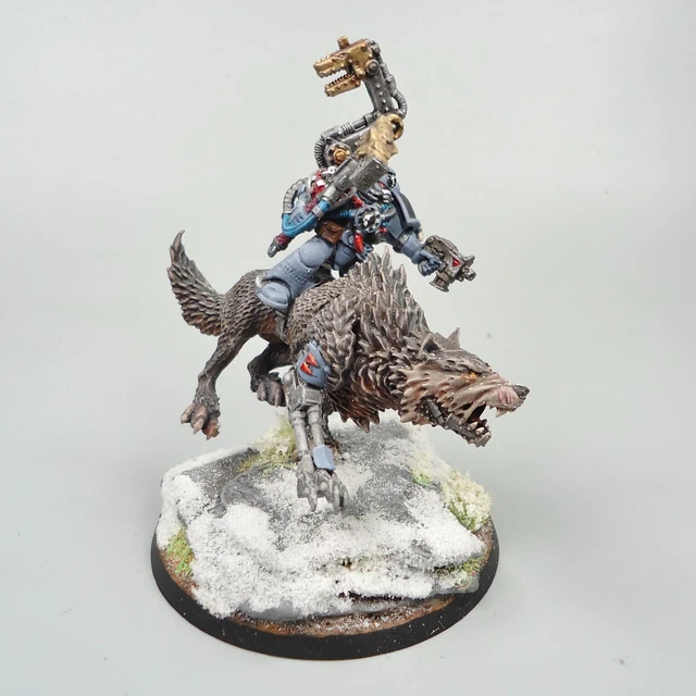Warhammer 40k Army Space Marines Space Wolves Techmarine on Thunderwolf Painted Warhammer 40k Army Space Marines Space Wolves Techmarine on Thunderwolf Painted