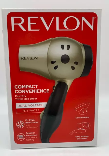 Revlon RVDR5005 Perfect Heat 1875 W Travel Hair Dryer Sealed