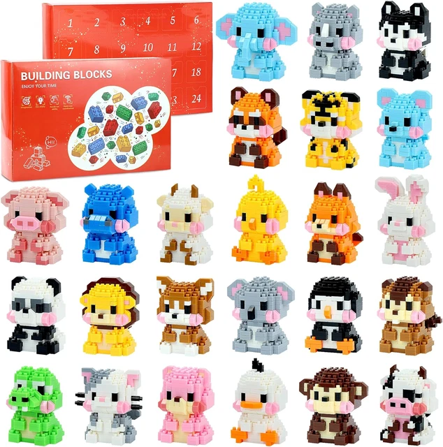JOYIN Calendario Dell'Avvento 2025 Con 24 Gomme Animali – Paperelle Unicorno, Cane, Gatto, Coniglio – Gioco Conto Alla Rovescia Per Bambini