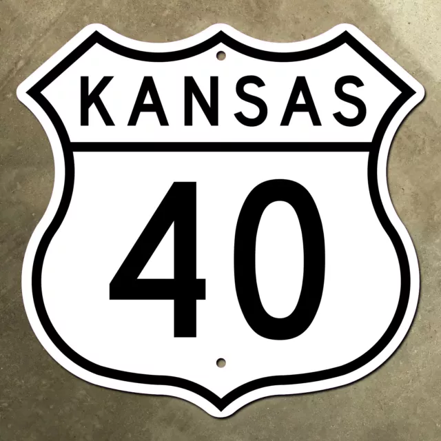 Kansas US route 40 highway marker road sign 1954 shield Victory Highway