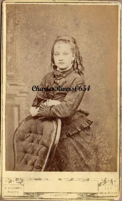 LONDON CDV NAMED ALICE CAVE nee CHAMPION (see desc) VICTORIAN PHOTO #7145