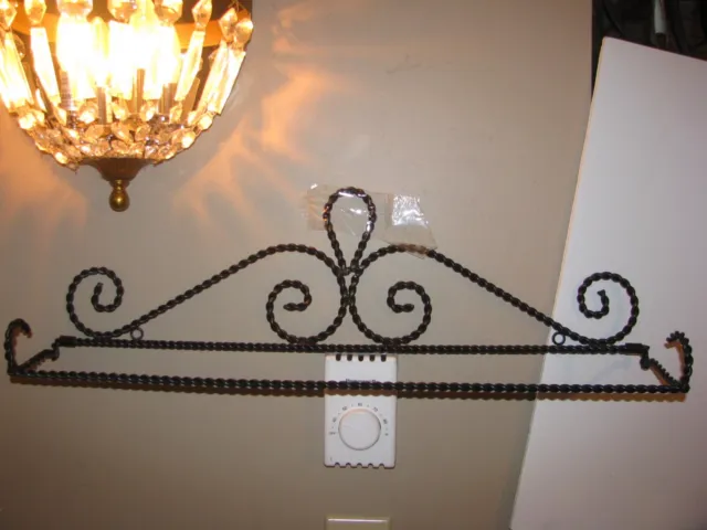 Towel Rack, Tablecloth Rack, Linen Rack, Twisted Wrought Iron Style, Black