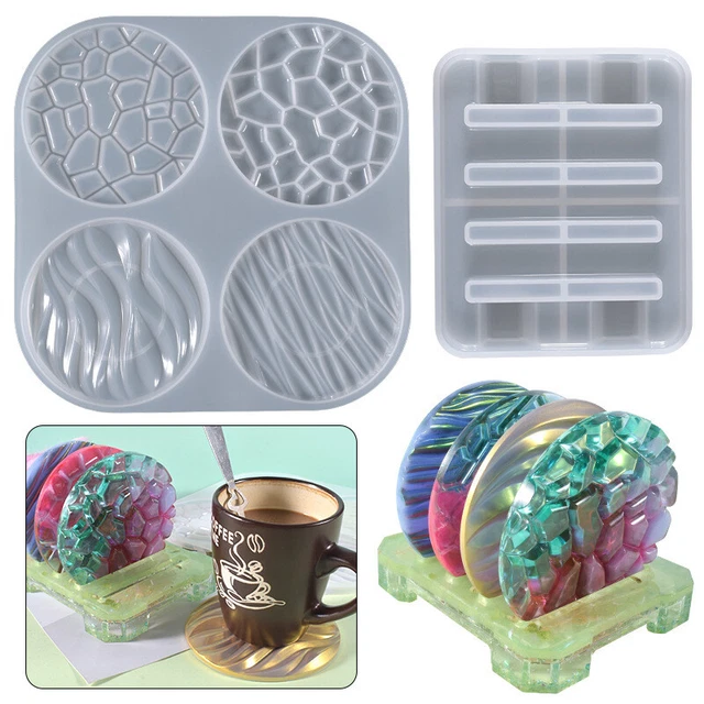Silikonform Epoxidharz SET Untersetzer Gießform Epoxy Resin DIY Home Dekoration