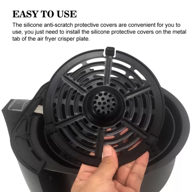 20pcs Heat Resistant Black Air Fryer Rubber Bumper Anti Scratch Dishwasher Safe