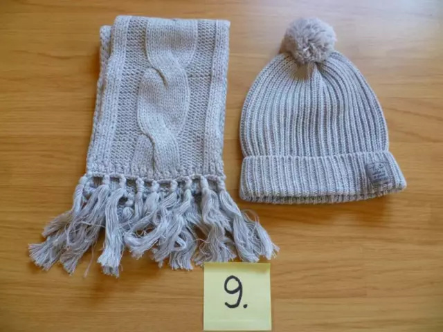 Jungen Winterset Strickmütze Loopschal Wintermütze Bommel Kindermütze AJS Neu