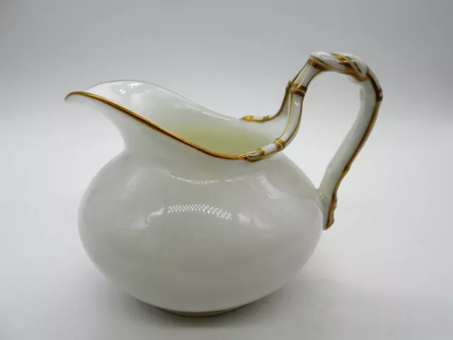 Magnifique Pot A Lait En Porcelaine Blanche & Or De J.p.l. Limoges