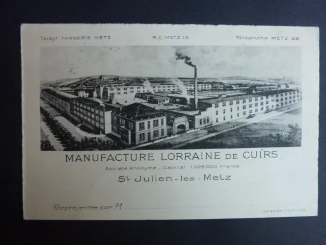 SAINT JULIEN LES METZ Moselle CPA 57 Manufacture lorraine de CUIRS