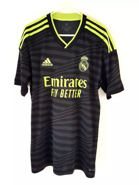 Real Madrid 3rd Shirt 2022. Medium. Official Adidas. Black Adults Football Top M