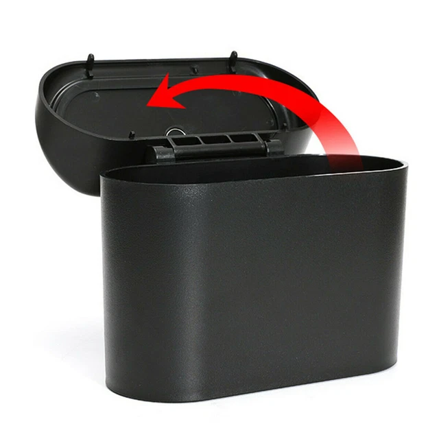 Black Car Trash Can Garbage Bin Bag Organizer Storage Box Universal Waterproof