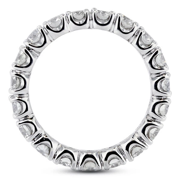 5 TCW I SI2 Round Cut Natural Certified Diamonds 18kw Gold Classic Eternity Band