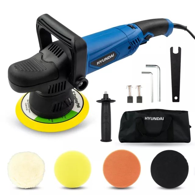 Hyundai 900W 150mm Electric Dual Action Car Polisher / Buffer Kit