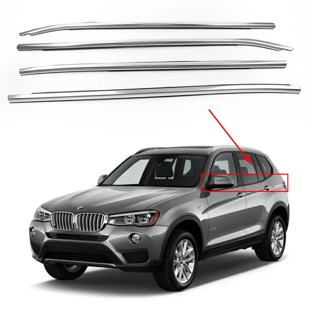 Weatherstrip Window Moulding Trim Seal Belt For BMW X3 2011-2017 2012 4x Chrome