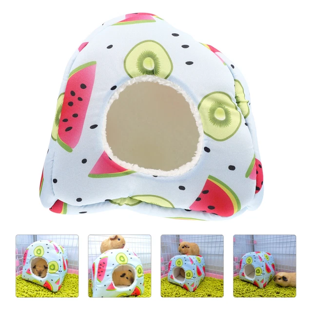 2x Schlafen Frettchen Guinea Pig Hideout Hamster Warme Bett Für Winter Hause 10