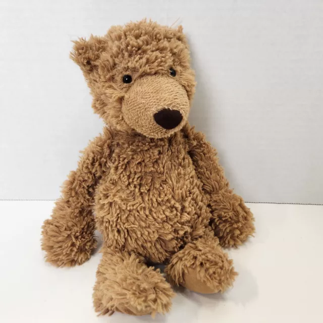 Jellycat London Bunglie Brown Bear Plush Raggedy Stuffed Animal Retired Rare