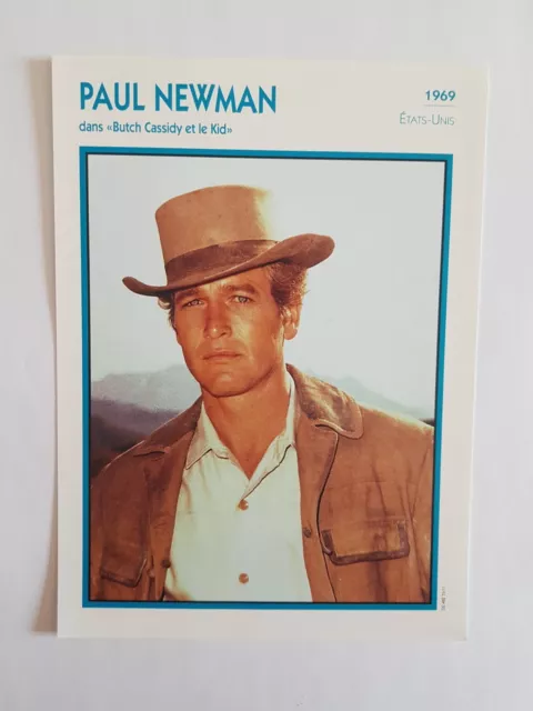 PAUL NEWMAN dans Butch Cassidy et le kid - CARTE FICHE CINEMA PORTRAIT DE STAR