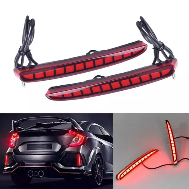 LED-Bremslicht Heckstoßstange Reflektor Fahrnebelscheinwerfer Für Honda Civic
