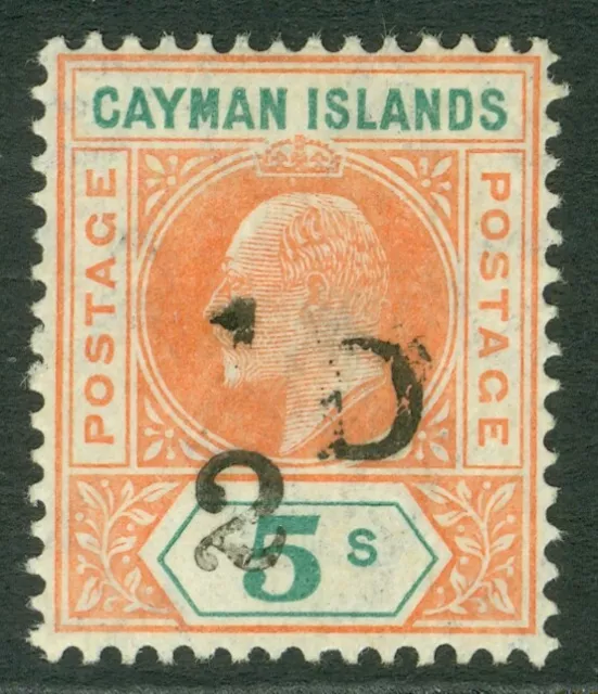 Sg 18 Cayman Inseln 1907 ½D Auf 5 Lachs & Grün Sehr Leicht Halterung Postfrisch