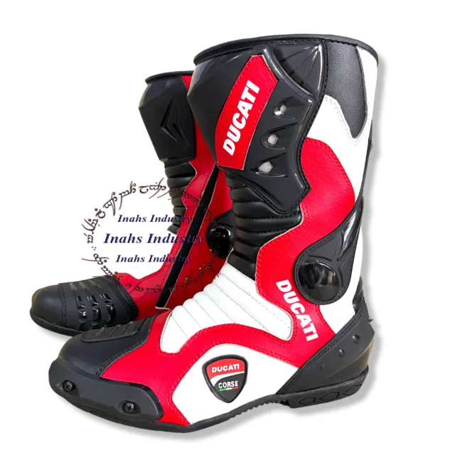 New Ducati Model Motorbike Leather Shoes Riding Leather Motorcycle Racing Boots