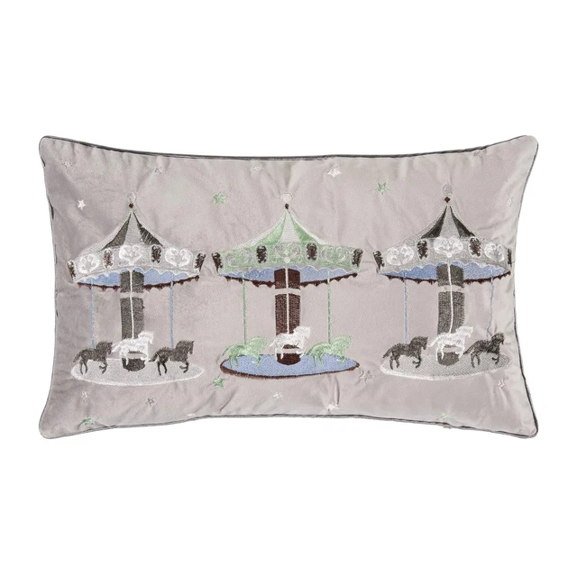 Federa cuscino pad Carusel 30 x 50 cm giostra grigio chiaro