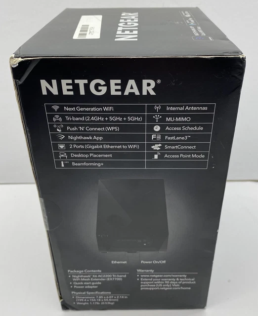 Netgear Nighthawk X6 AC2200 Estensore rete WIFI tri-band EX7700-100UK in scatola 3