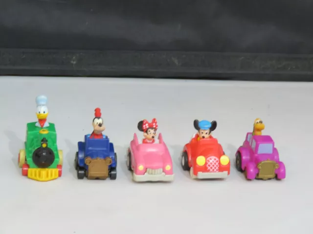 Vtg 1988 Mcdonalds Disney Mickeys Coches de Tracción Juguetes Lote De 5