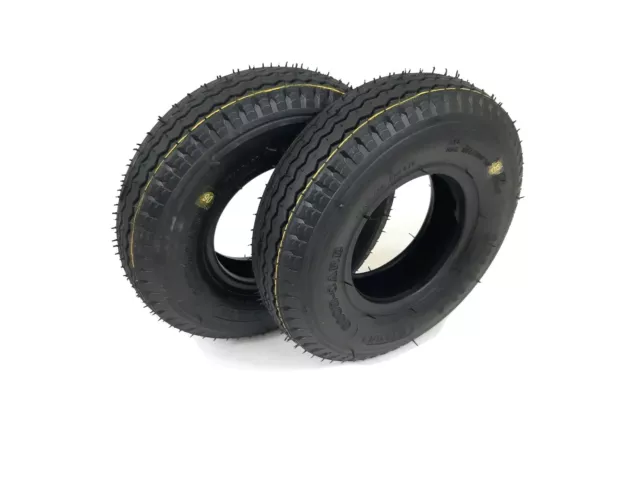 Pair 280/250x4 Black Pneumatic Mobility Scooter Tyres 2.80/2.50-4 Good Care