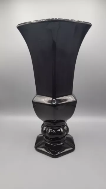 Vintage Large Haeger Ceramic Pottery Planter Urn Vase Black Halloween 13.25”