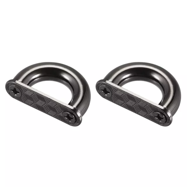 Sac à main Sangle Anneaux, 2Pcs 27mm Visser Boucles Fermoir pour Sac Chaîne Noir