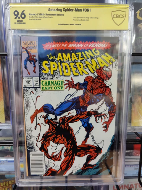 Amazing Spider-Man #361 (1992) - Cbcs Grade 9.6 - Signed Emberlin - Newsstand!